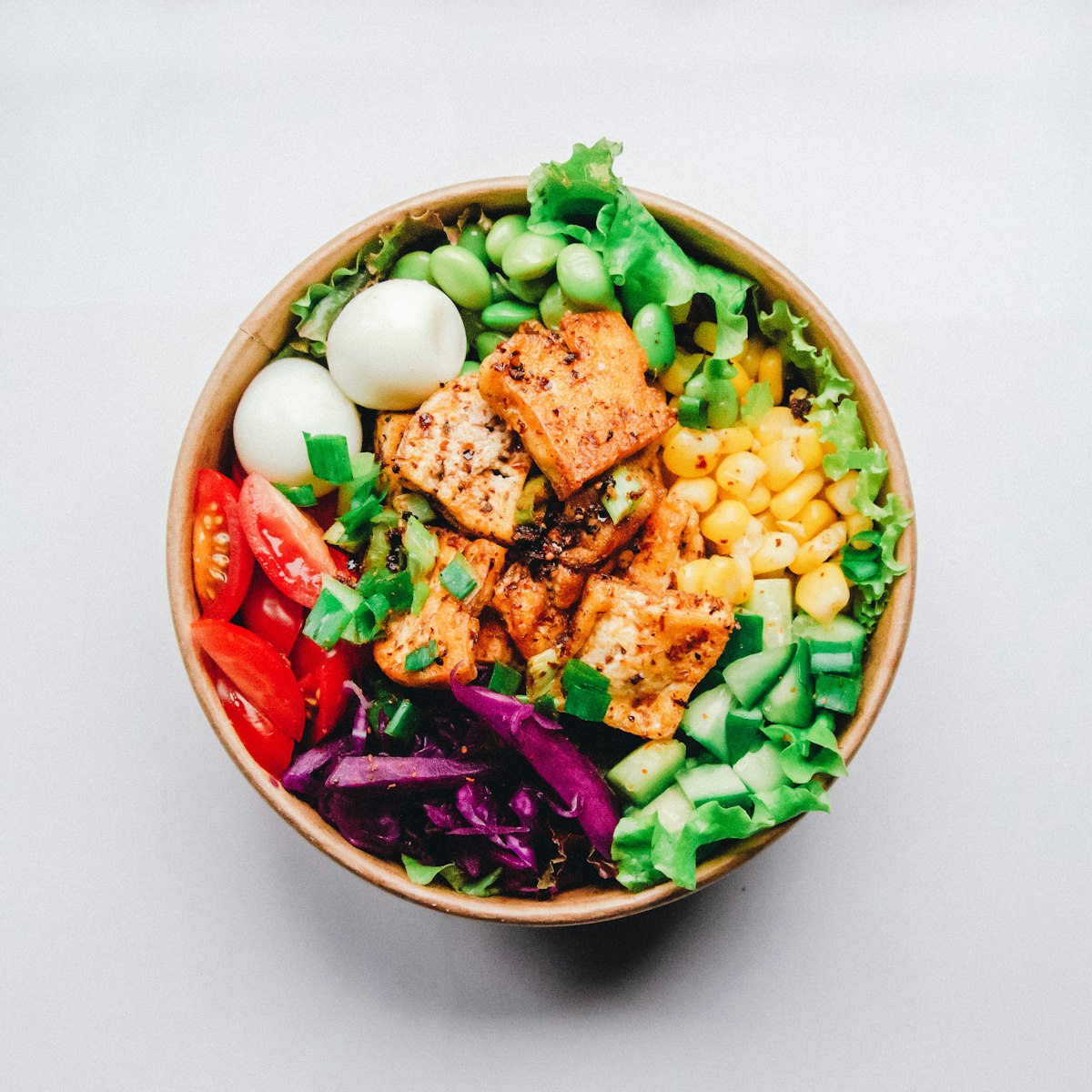 Fresh prepared lunch bowl